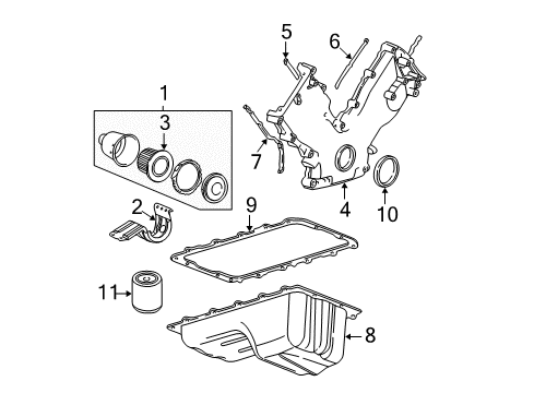 2001 Ford E-350 Econoline Club Wagon Filters Air Cleaner Assembly Diagram for 2C2Z-9600-ARM