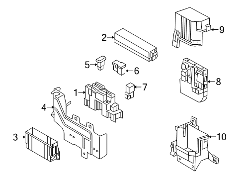 2015 Chevrolet City Express Fuse & Relay Lower Cover Diagram for 19316471