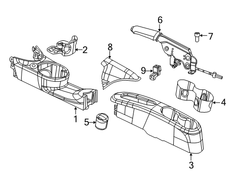 2017 Fiat 500 Center Console Cap-Power Outlet Diagram for 5026970AA