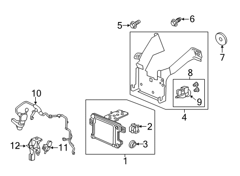 2018 Honda Clarity Automatic Temperature Controls Bolt, Special Flange (6X18) Diagram for 90026-TRW-A00