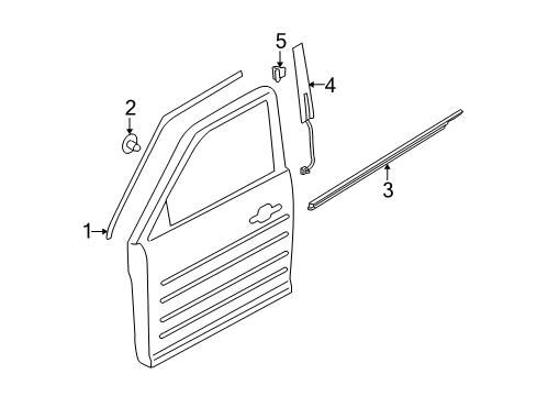 2010 Ford Flex Keyless Entry Components Window Molding Diagram for 8A8Z-7420550-A