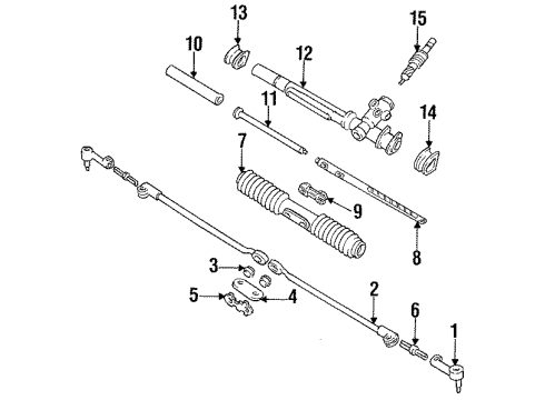 1986 Pontiac Grand Am P/S Pump & Hoses, Steering Column, Steering Gear & Linkage Stud, Steering Gear Cla Diagram for 12338003