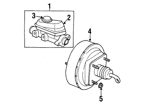 1997 Jeep Cherokee Hydraulic System Booster-Power Brake Diagram for 4856672AC