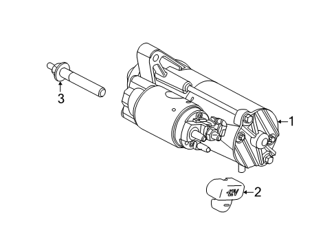 2011 Ford F-150 Starter Starter Mount Bolt Diagram for -W714289-S437