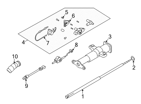 2000 GMC Savana 2500 Shaft & Internal Components Steering Shaft Assembly Diagram for 26048831