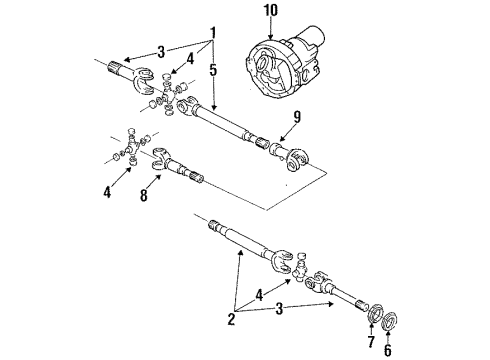 1992 Ford F-150 Carrier & Front Axles Gear Assembly Diagram for F2TZ3222D