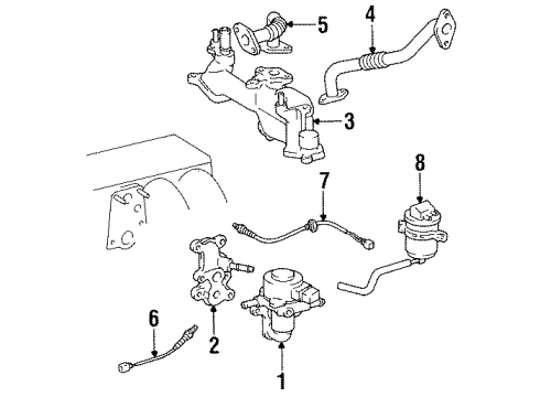 1999 Lexus LS400 Powertrain Control Engine Control Computer Diagram for 89661-50531