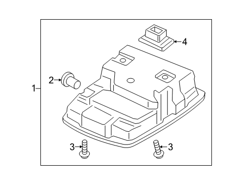 2019 Honda Ridgeline Overhead Console Screw, Tapping (5X14) (Po) Diagram for 93913-25380