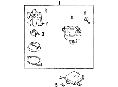 1997 Nissan 200SX Ignition System Engine Control Module Diagram for 23710-1M872