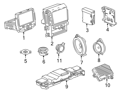 2020 Chevrolet Traverse Sound System Radio Diagram for 84705641