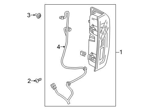 2020 GMC Sierra 1500 Tail Lamps Tail Lamp Diagram for 84968741