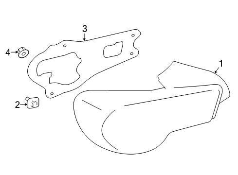 2018 Toyota 86 Tail Lamps Tail Lamp Gasket Diagram for SU003-06998