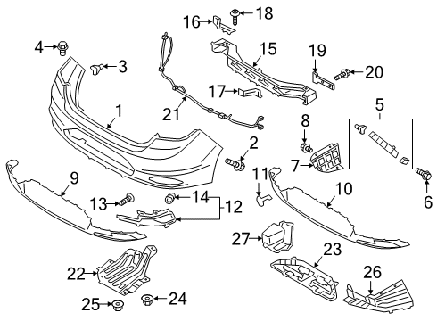 2020 Hyundai Elantra Bulbs Bulb Diagram for 1864227007L