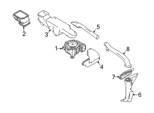 2018 Infiniti Q70 Electrical Components Duct-DC/DC Outlet Diagram for 96734-1MG0A