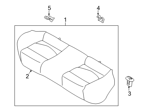 2010 Kia Forte Rear Seat Components Cushion Assembly-Rear Seat Diagram for 891001M030DAY
