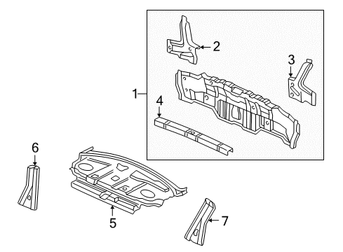 2000 Honda Accord Rear Body Shelf, RR. Parcel Diagram for 66500-S84-A00ZZ
