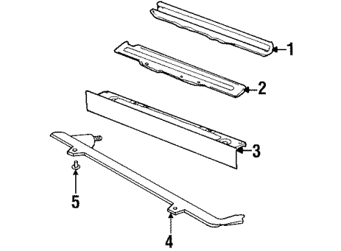 1999 Oldsmobile Cutlass Radiator Support Reinforcement-Front End Upper Tie Bar Diagram for 22608916