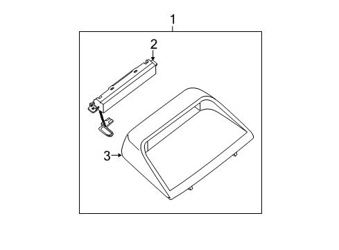 2008 Nissan Altima High Mount Lamps Lamp Assembly-Stop, High Mounting Diagram for 26590-JB100