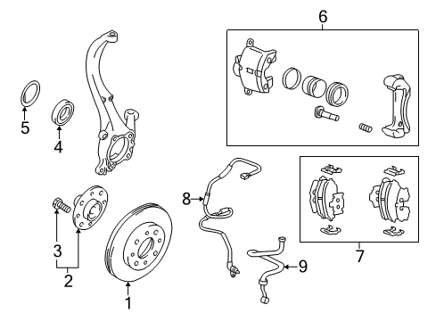 2001 Kia Optima Anti-Lock Brakes Wheel Sensor Assembly-Abs Diagram for 956803C600