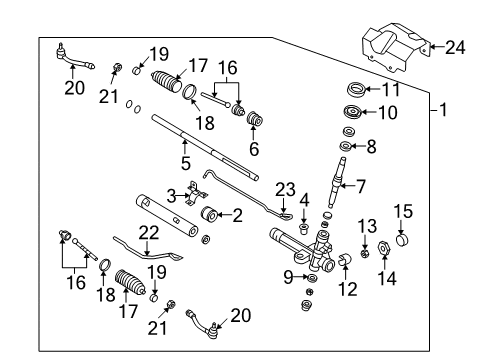 2011 Kia Rio5 Steering Column & Wheel, Steering Gear & Linkage Insulator Assembly Diagram for 577413C000