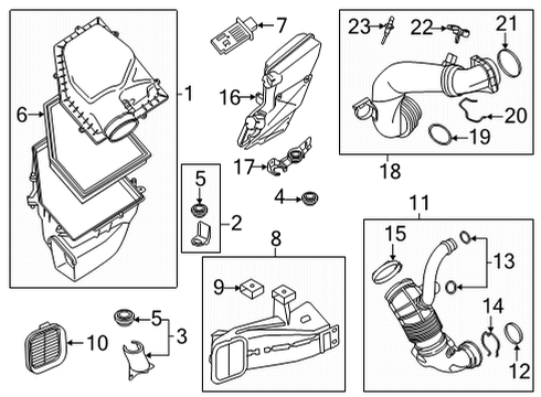2020 BMW X6 Filters Intake Duct Diagram for 13718635093