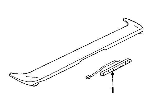 1993 Honda Accord High Mount Lamps Light Assy., High Mount Stop Diagram for 34270-SM2-J06