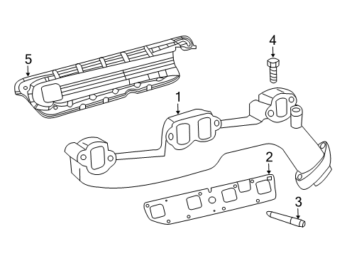 2021 Dodge Challenger Exhaust Manifold Exhaust Diagram for 53013849AF