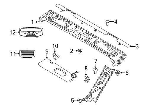 2021 BMW 840i Interior Trim - Roof Sheet Metal Screw With Washer Diagram for 07147271012