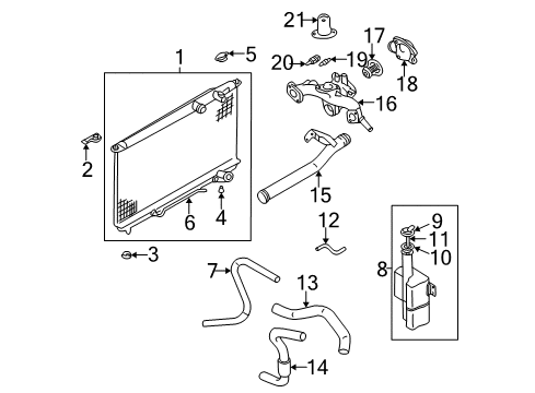 2000 Hyundai Sonata Powertrain Control Sensor Assembly-Oxygen, Front Diagram for 39210-38025