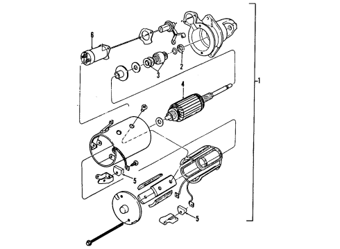 1984 Ford E-350 Econoline Starter Starter Diagram for E8TZ-11002-A