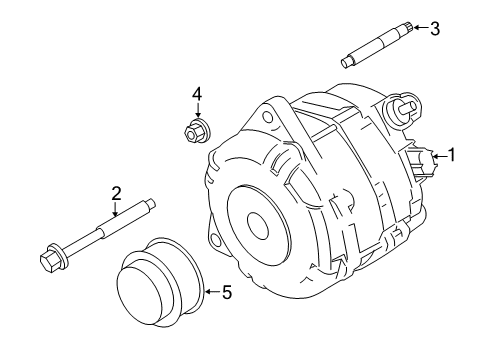 2018 Ford Fusion Alternator Alternator Stud Diagram for -W712609-S439