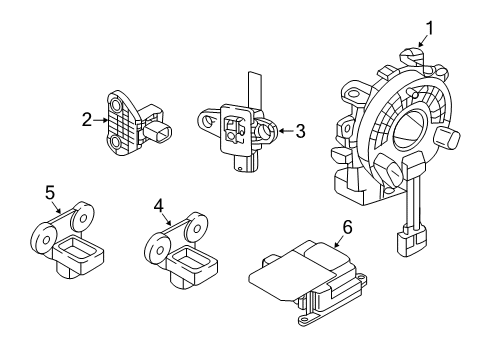 2017 Nissan Murano Air Bag Components Sensor-Side AIRBAG Center Diagram for 98820-5AE9B