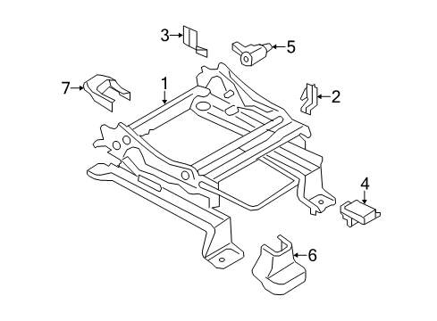 2008 Ford Edge Tracks & Components Position Sensor Diagram for 7T4Z-14B422-A