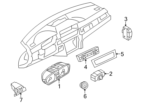 2008 BMW 128i Instruments & Gauges Switch Zv/Hazard Warning Flashers/Dtc Diagram for 61319196712