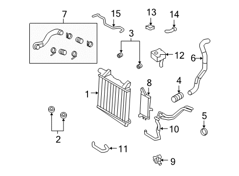 2010 Ford F-350 Super Duty Intercooler Intercooler Upper Mount Diagram for 8C3Z-6C681-B