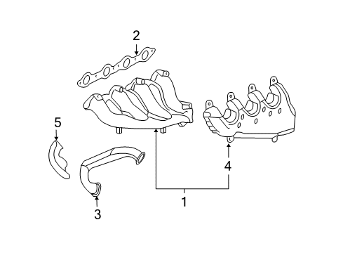 2007 Pontiac Grand Prix Exhaust Manifold Shield-Exhaust Manifold Heat Diagram for 12569051