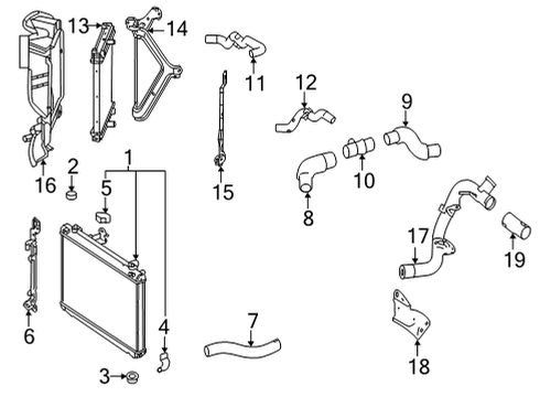 2018 Toyota Mirai Radiator & Components Radiator Cap Diagram for 16401-77030