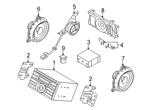 2013 Nissan Cube Sound System Bracket-Audio Diagram for 28039-1FA0A