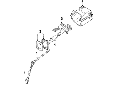 1984 Toyota Tercel Steering Column & Wheel, Steering Gear & Linkage Mainshaft Diagram for 45210-16050