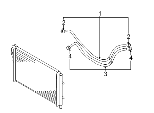 2011 Hyundai Elantra Trans Oil Cooler Hose Assembly-Oil Cooling Diagram for 25420-3X100