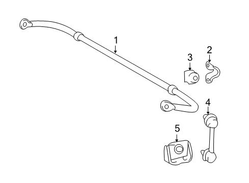 2013 Lexus RX350 Stabilizer Bar & Components - Rear Bracket, Rear STABILIZER Diagram for 48832-48060