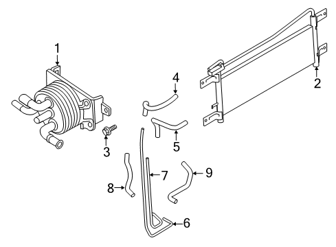 2018 Nissan Armada Trans Oil Cooler Tube-Oil Cooler Diagram for 21622-1LA1A