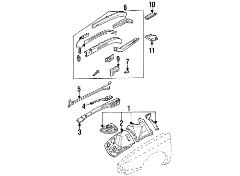 1997 Oldsmobile LSS Battery Cable Asm, Battery Positive(43"Long) Diagram for 12157277