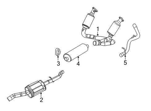 2011 Ram Dakota Exhaust Components Exhaust-Exhaust Diagram for 68078276AA