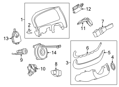 2013 Chevrolet Captiva Sport Switches Sensor Asm-Steering Angle Diagram for 22880598