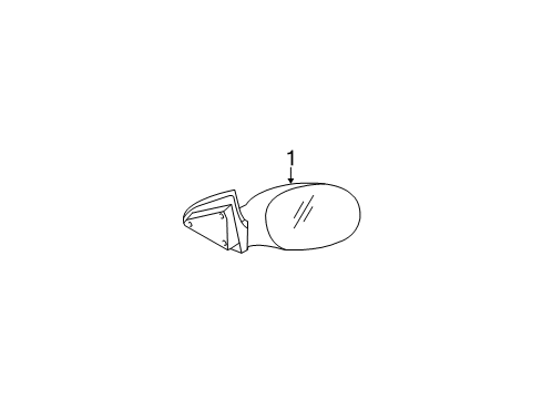 2001 Dodge Intrepid Outside Mirrors Outside Rearview Electric Heated Mirror Diagram for 4805581AE