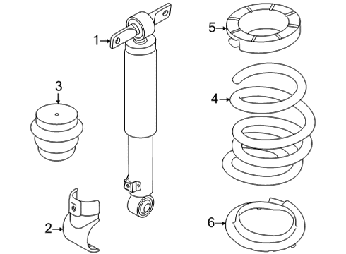2022 Kia Carnival Shocks & Components - Rear Washer-Side ABSORBERORBER Diagram for 553924D000