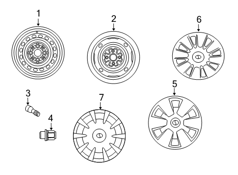 2004 Scion xB Wheels, Covers & Trim Wheel Cover Diagram for 08402-52840