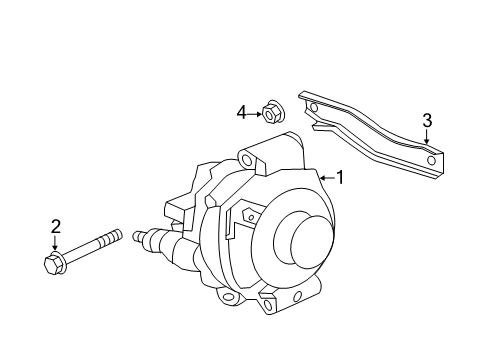 2014 Dodge Charger Alternator STRUT-ALTERNATOR Bracket Diagram for 4593924AC