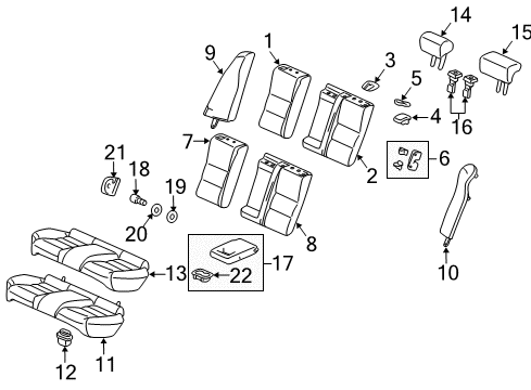 2010 Honda Accord Crosstour Rear Seat Cup Holder, Rear Armrest (Bright Ivory) Diagram for 82184-SNA-A01ZJ